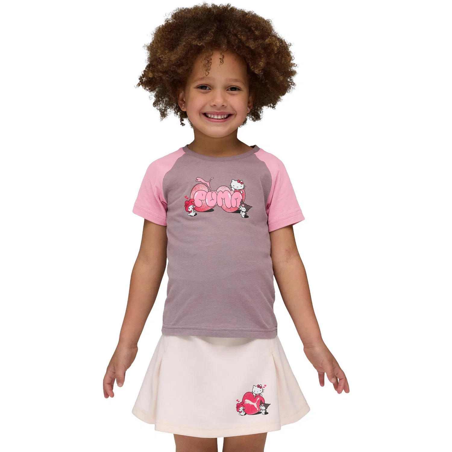 Детская футболка с принтом Puma X Hello Kitty Friends Slim Tee Pl, Grau