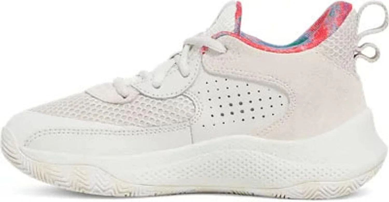 Детские кроссовки с замшевым верхом Curry 3z 24 Under Armour, White Clay/White Clay/Summit White