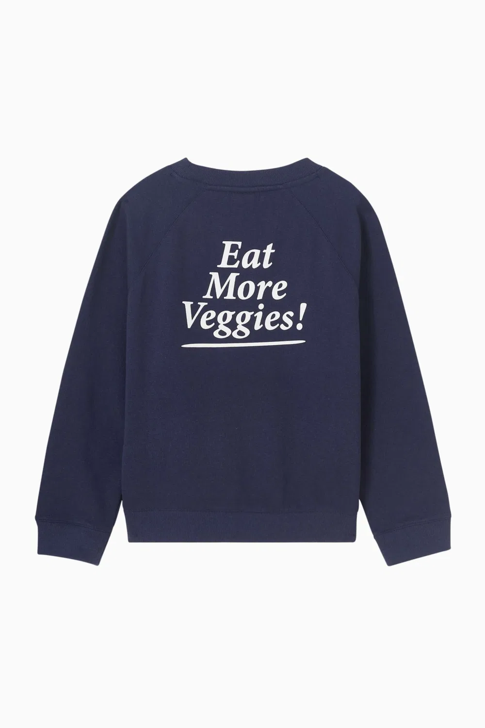 Свитшот из хлопкового флиса с принтом Eat More Veggies Sporty & Rich — фото 3