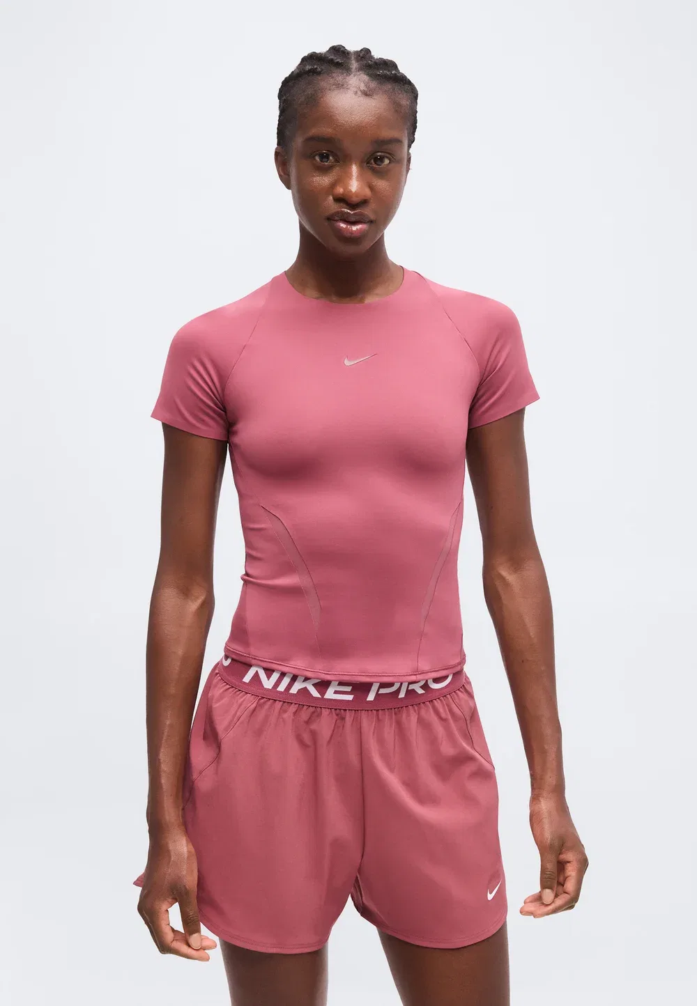 W nk df unvrsa ss top mesh - спортивная футболка Nike Performance, Pink Smoke/Mystic Dates