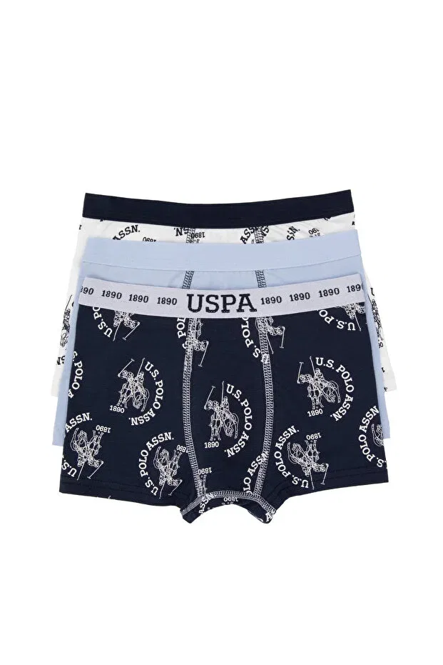 Детские боксеры для мальчиков набор 3 шт U.S. Polo Assn., Navy Blue