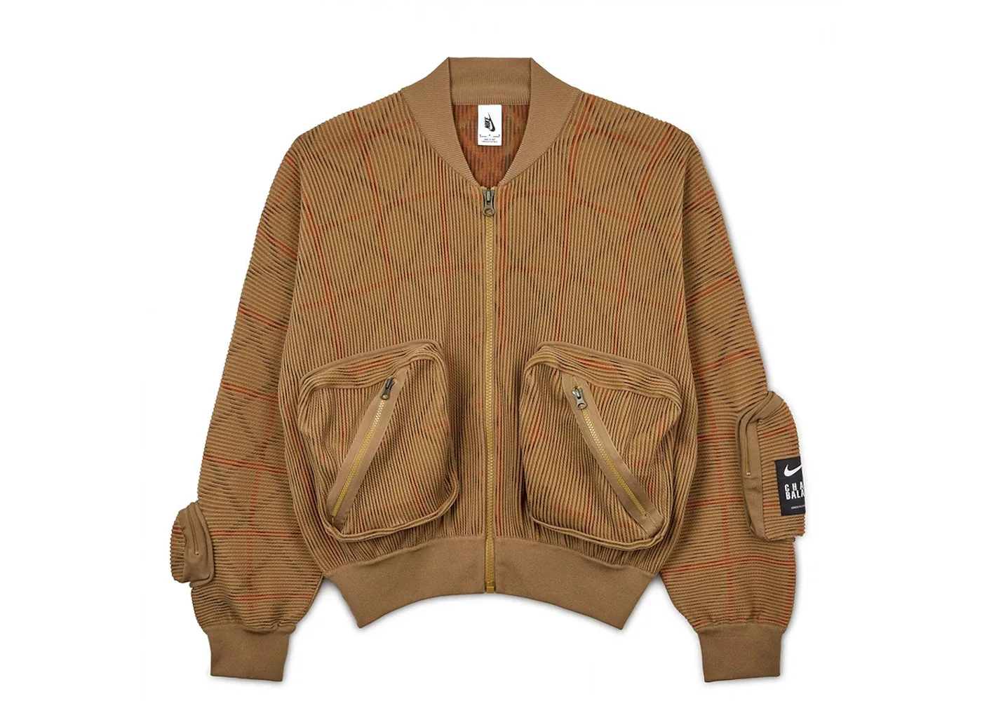 Мужская куртка-бомбер с принтом Nike x Undercover SR MA-1 Jacket, Brown