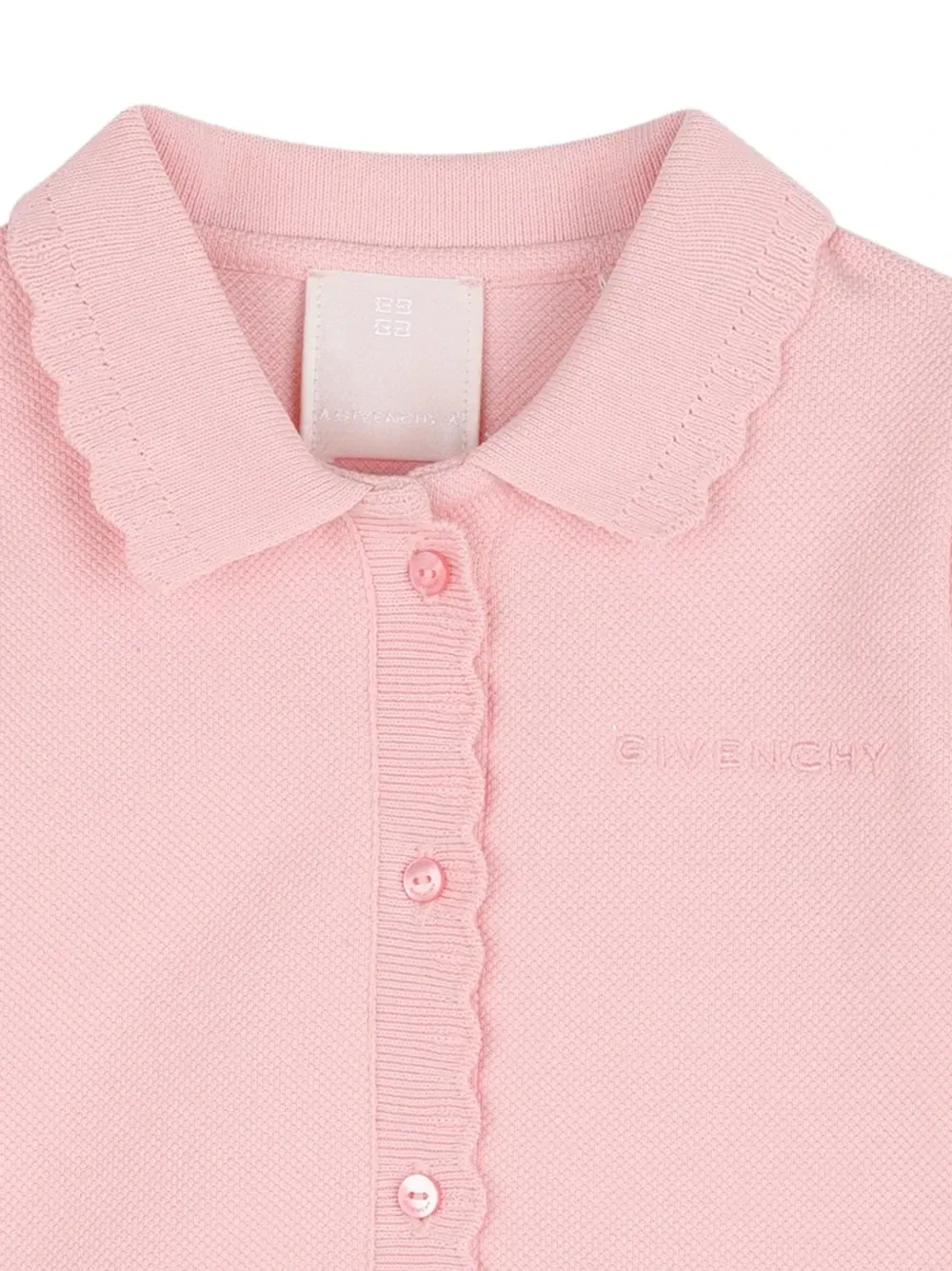 Плиссированное платье с фестонами Givenchy Kids, розовый — фото 3