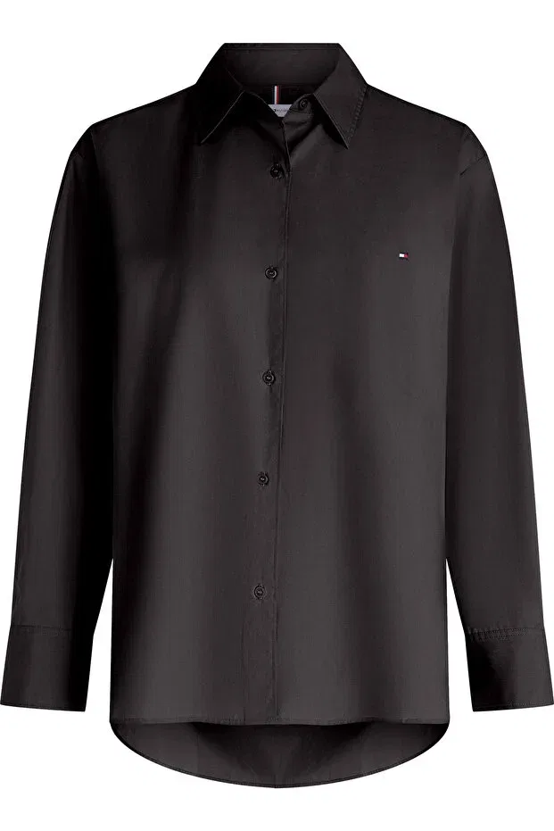 Женская рубашка из поплина с длинным рукавом Tommy Hilfiger, Black