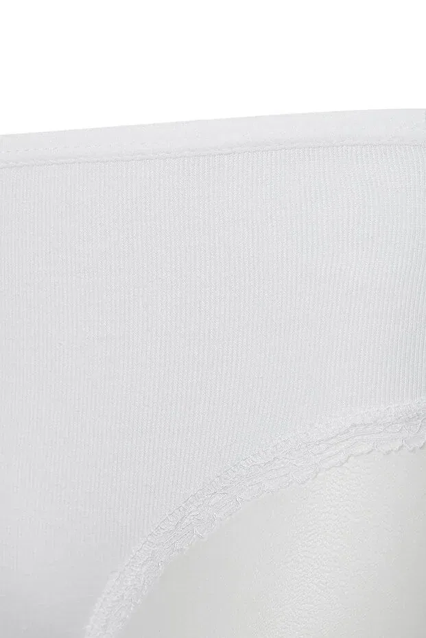 Детские трусы для девочек хлопковые с кружевом Slip Classic Lace Panties Fsm1453, White — фото 3
