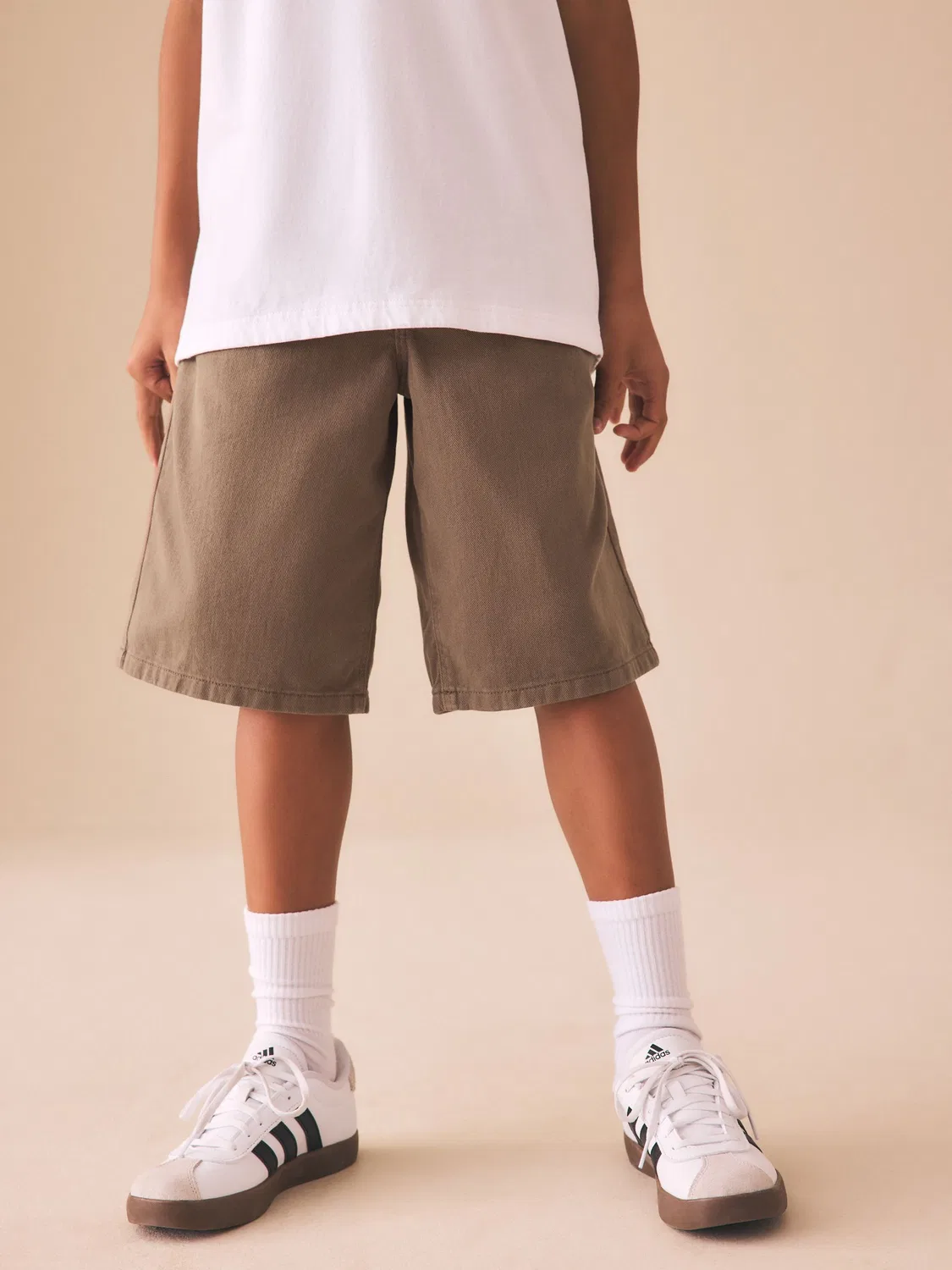 Шорты джинсовые Brown Denim Jort Shorts Next, коричневый