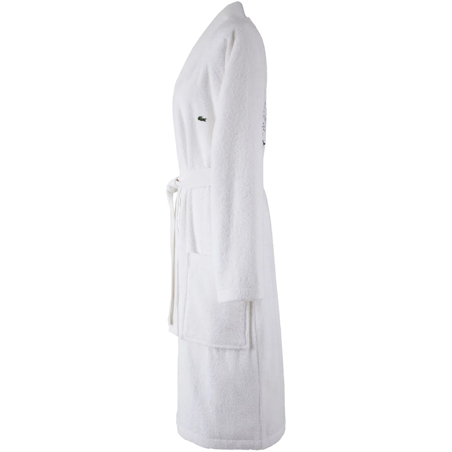 Халат женский Lacoste L DEFILE, с вышивкой крокодила, White Marine — фото 3