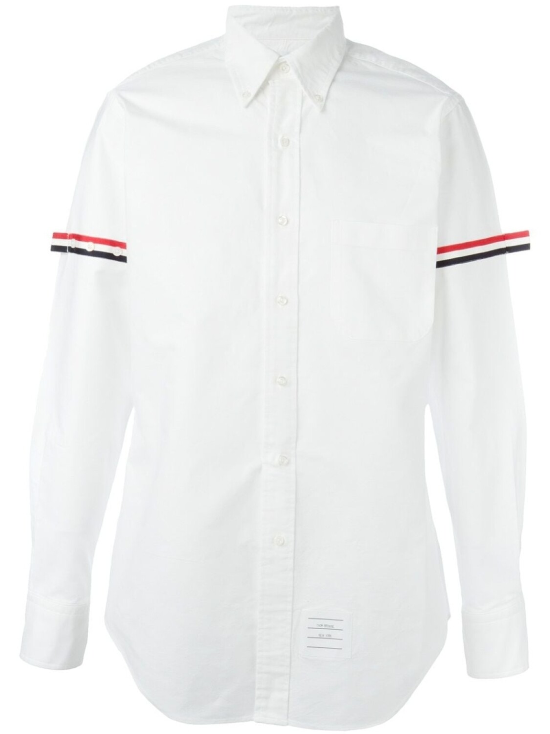 

Thom Browne рубашка оксфорд с полосками RWB, белый