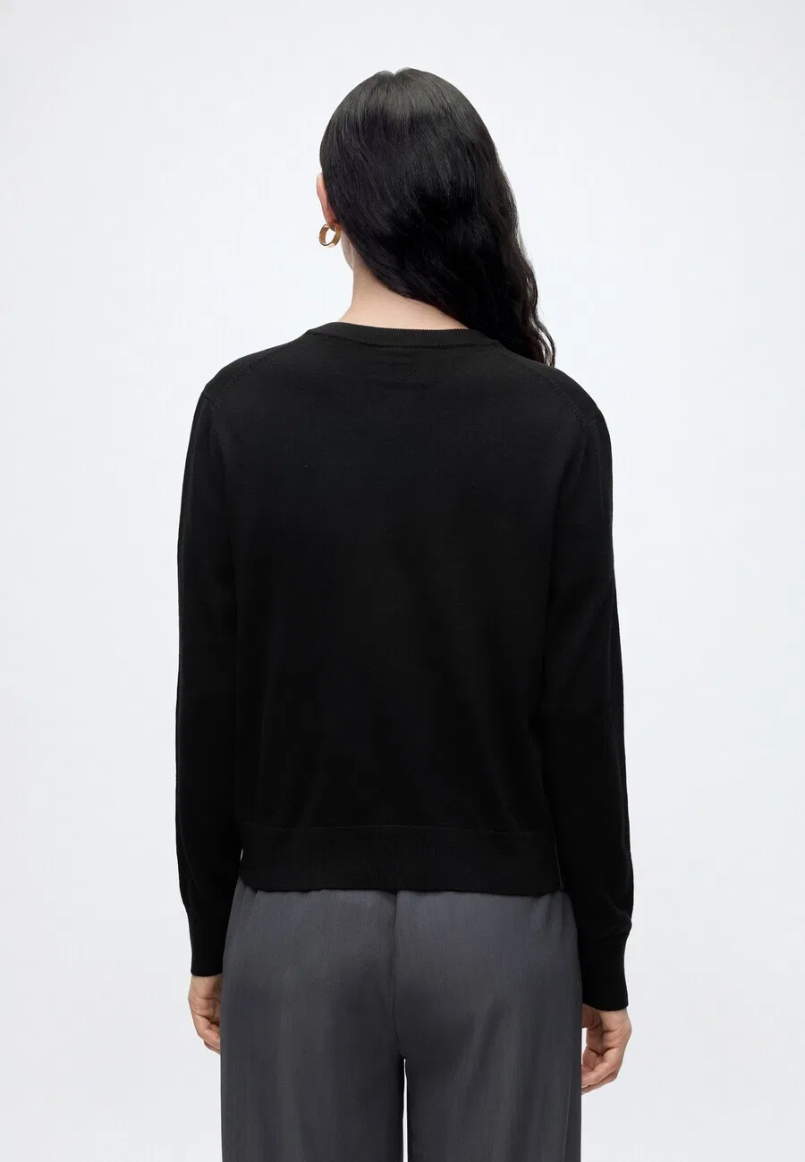 Вязаный кардиган Calvin Klein черного цвета — фото 4