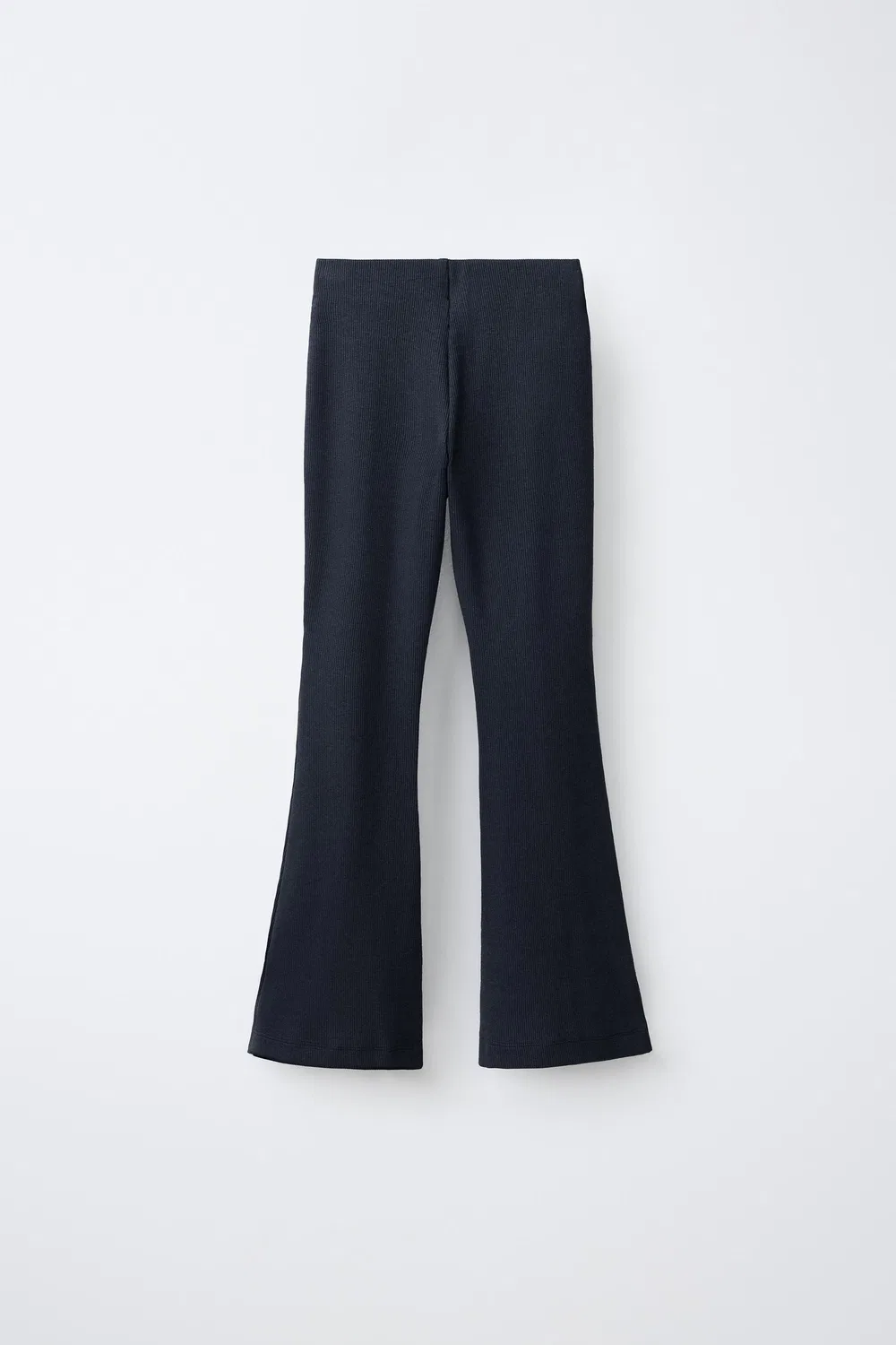 Расклешенные ребристые леггинсы ZARA, Navy blue — фото 2