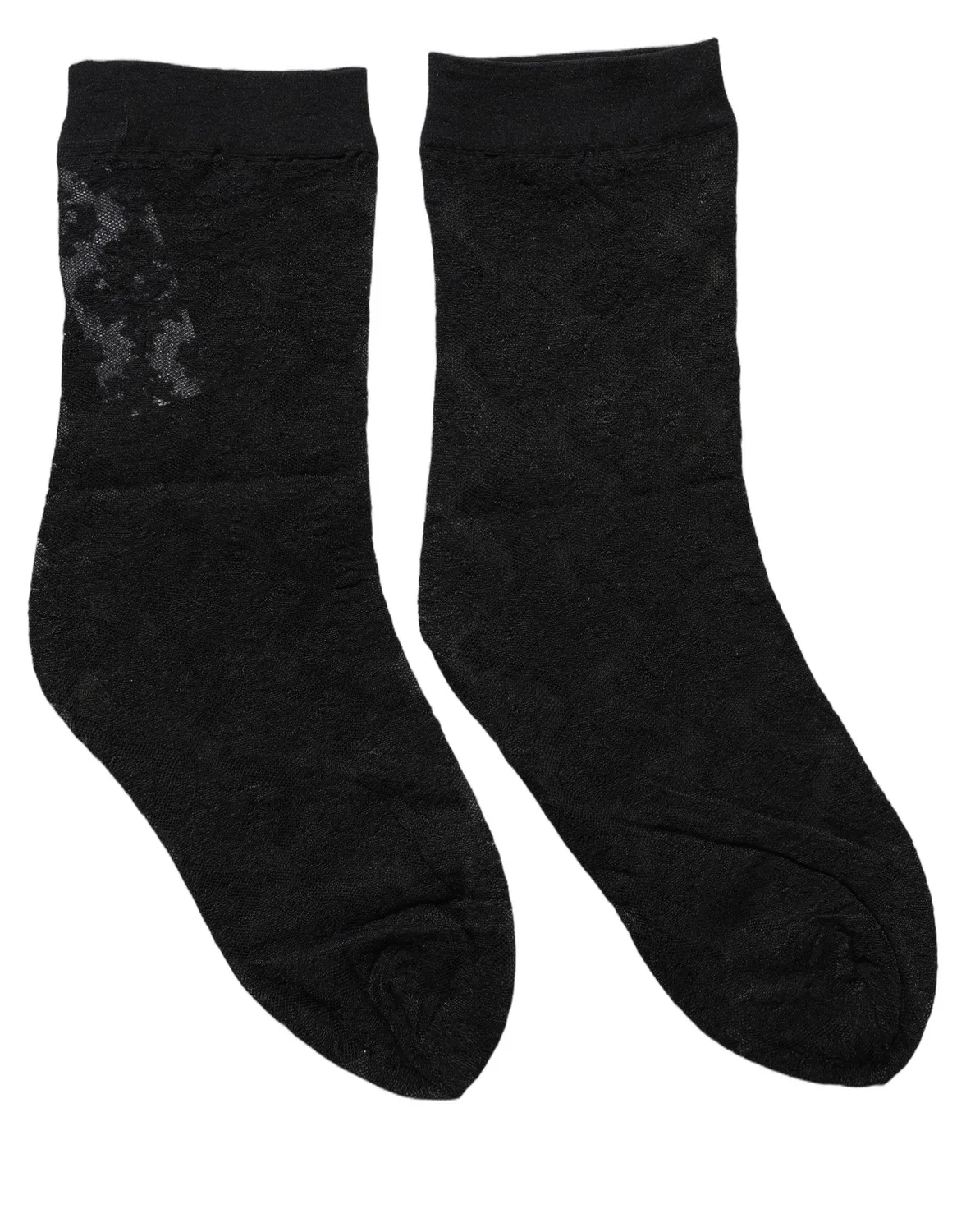 Женские носки с цветочным принтом Mid Calf Dolce & Gabbana, Black — фото 3