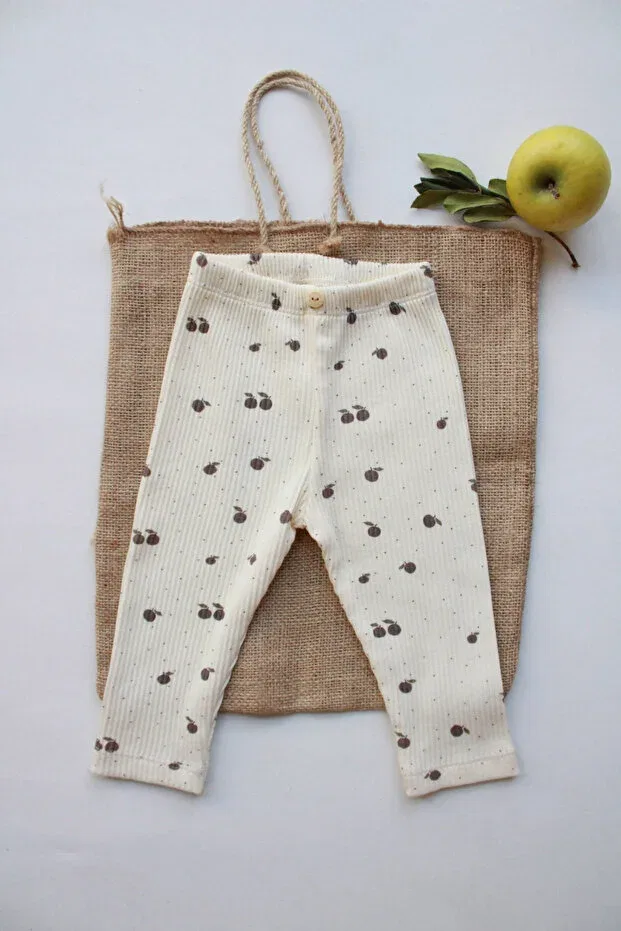 Детские леггинсы для девочек с принтом Apple Patterned Camisole Oh La La Koala For Little Ones, Nude Color
