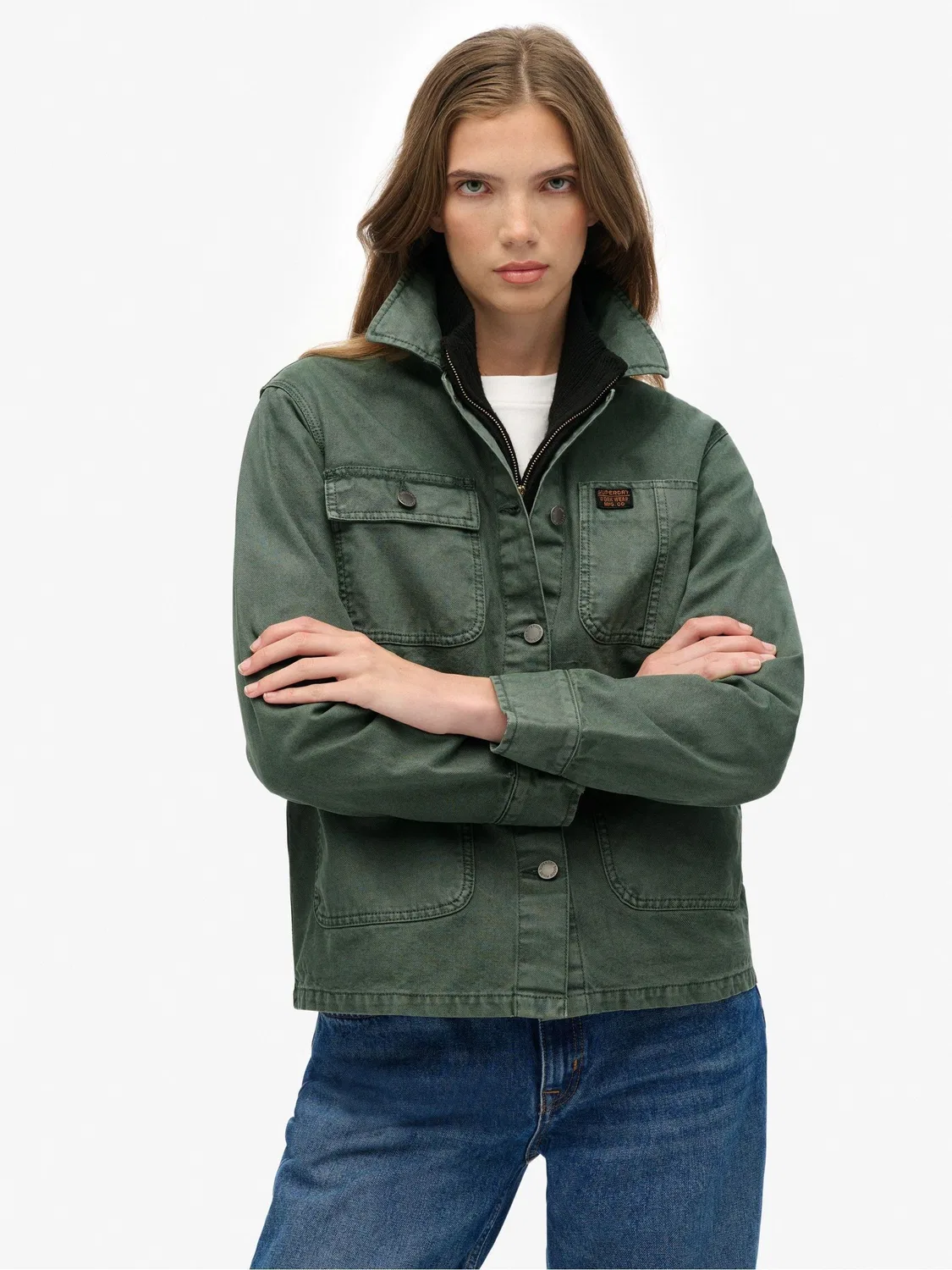 Куртка рабочая, свободный крой, Chore Jacket Superdry, зеленый — фото 2