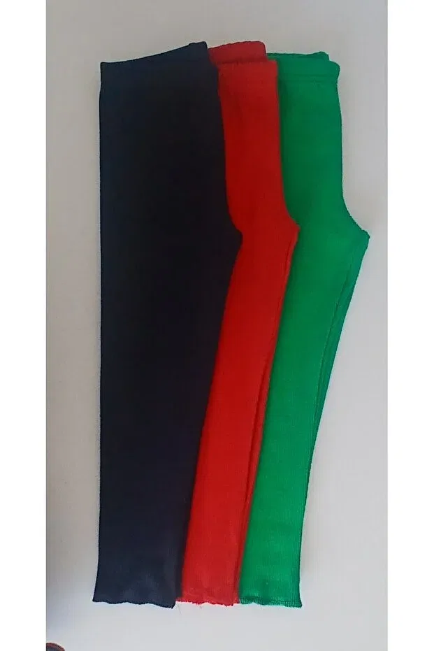 Детские леггинсы для девочек хлопковые Fun Kids Colthinig, Green-Red-Blue