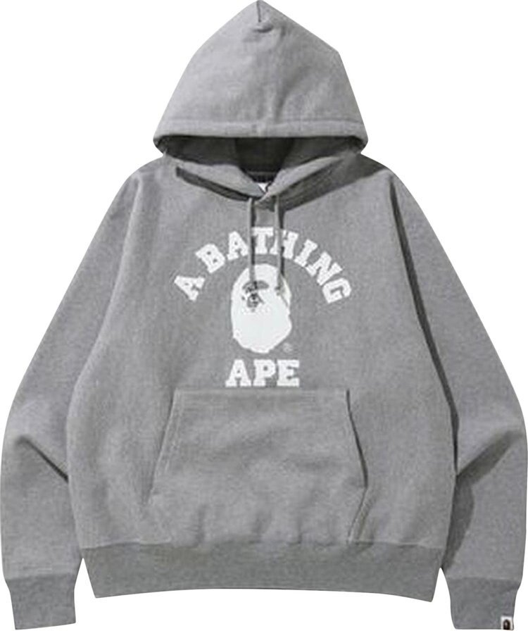 

Худи BAPE Relaxed Classic College Pullover Hoodie 'Grey', серый