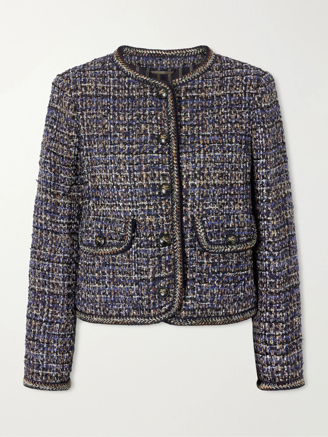 Твидовый жакет ETRO, синий