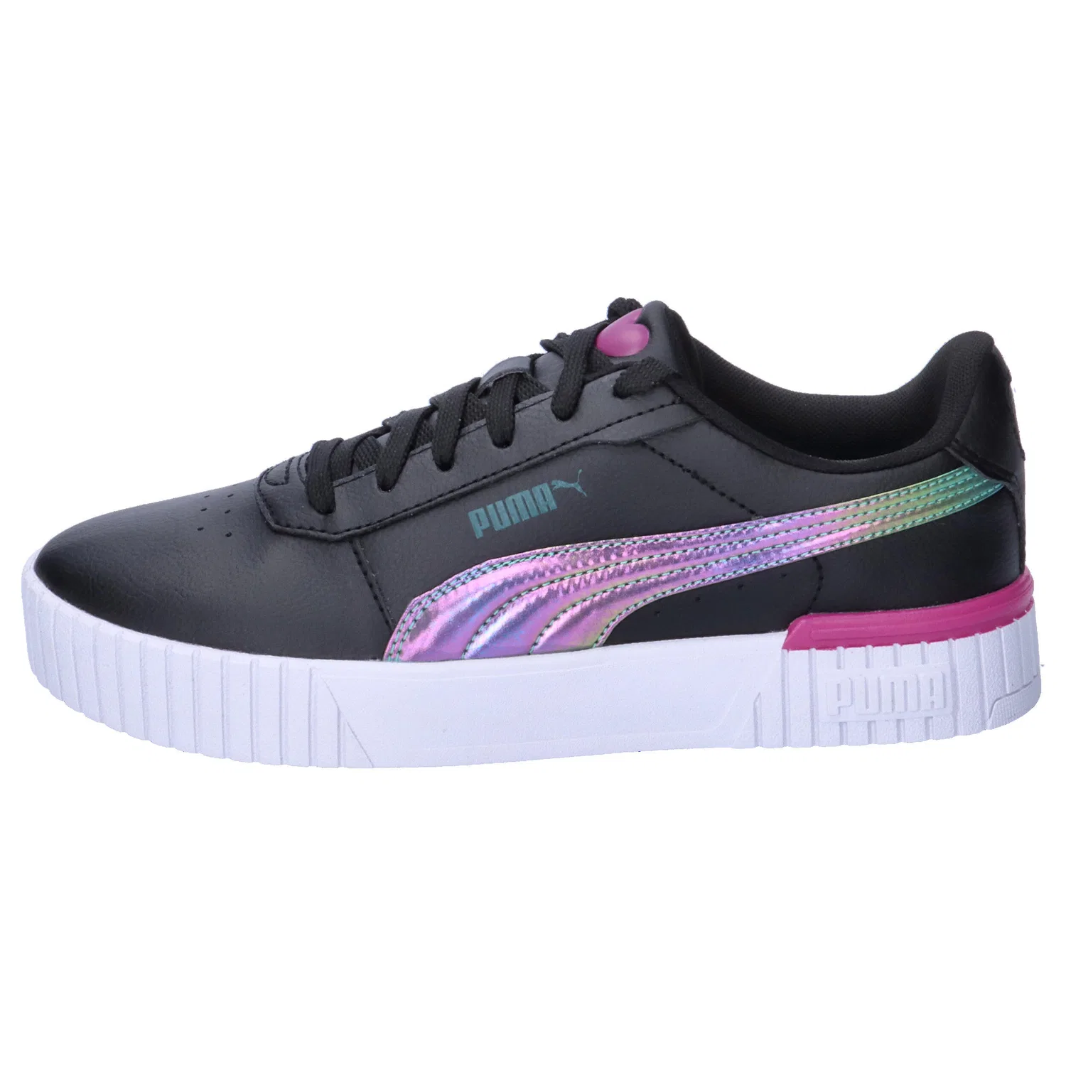 Детские кроссовки из экокожи Carina 2.0 Puma, Schwarz Bunt — фото 3