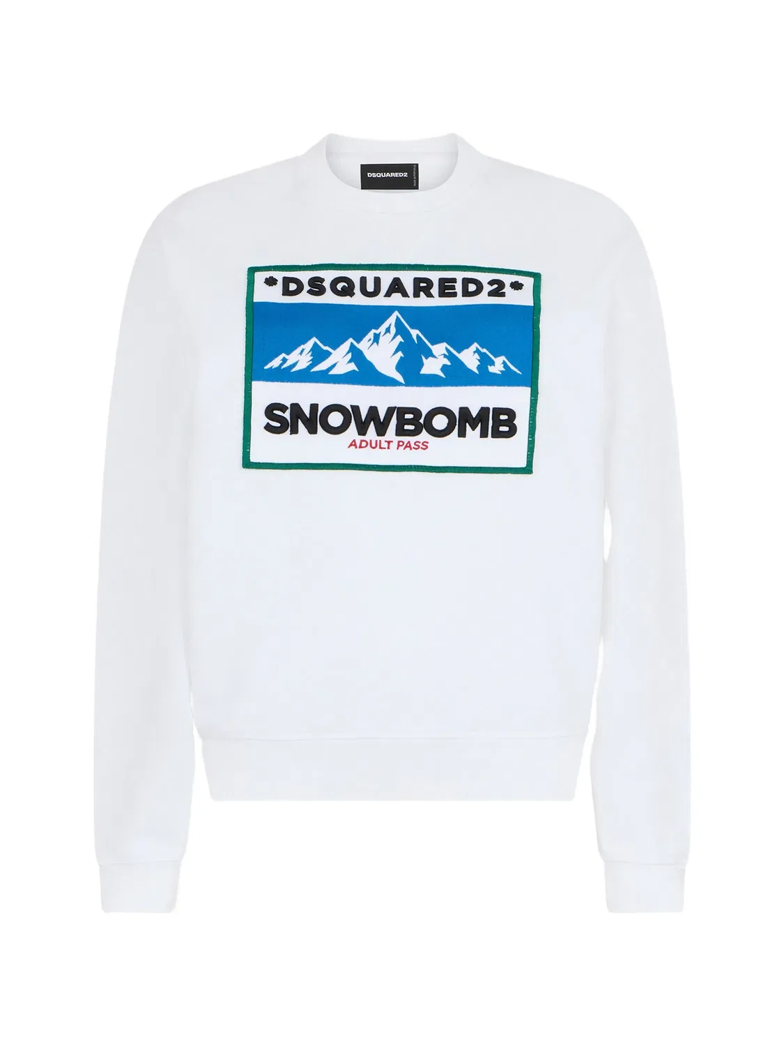 Свитшот Just Right Fit хлопковый DSQUARED2, белый