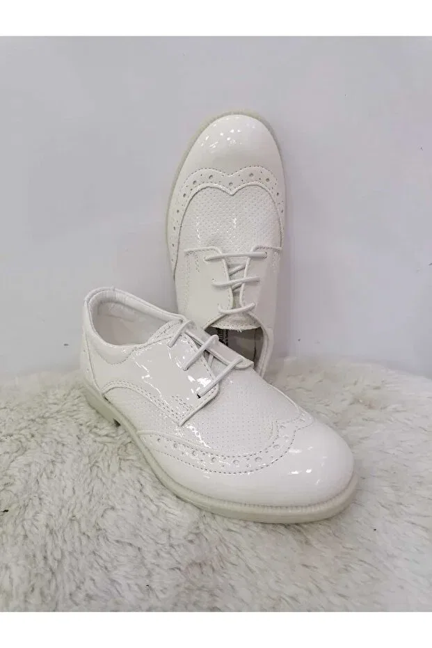 Детские ортопедические туфли для мальчиков с принтом Özgür Kids, Cream — фото 4