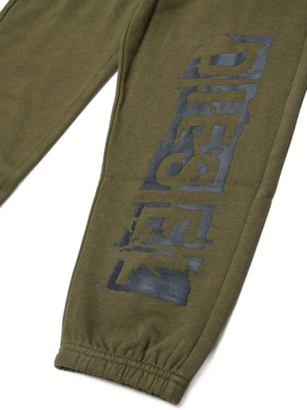 Комплект спортивного костюма с логотипом Diesel Kids, зеленый — фото 4