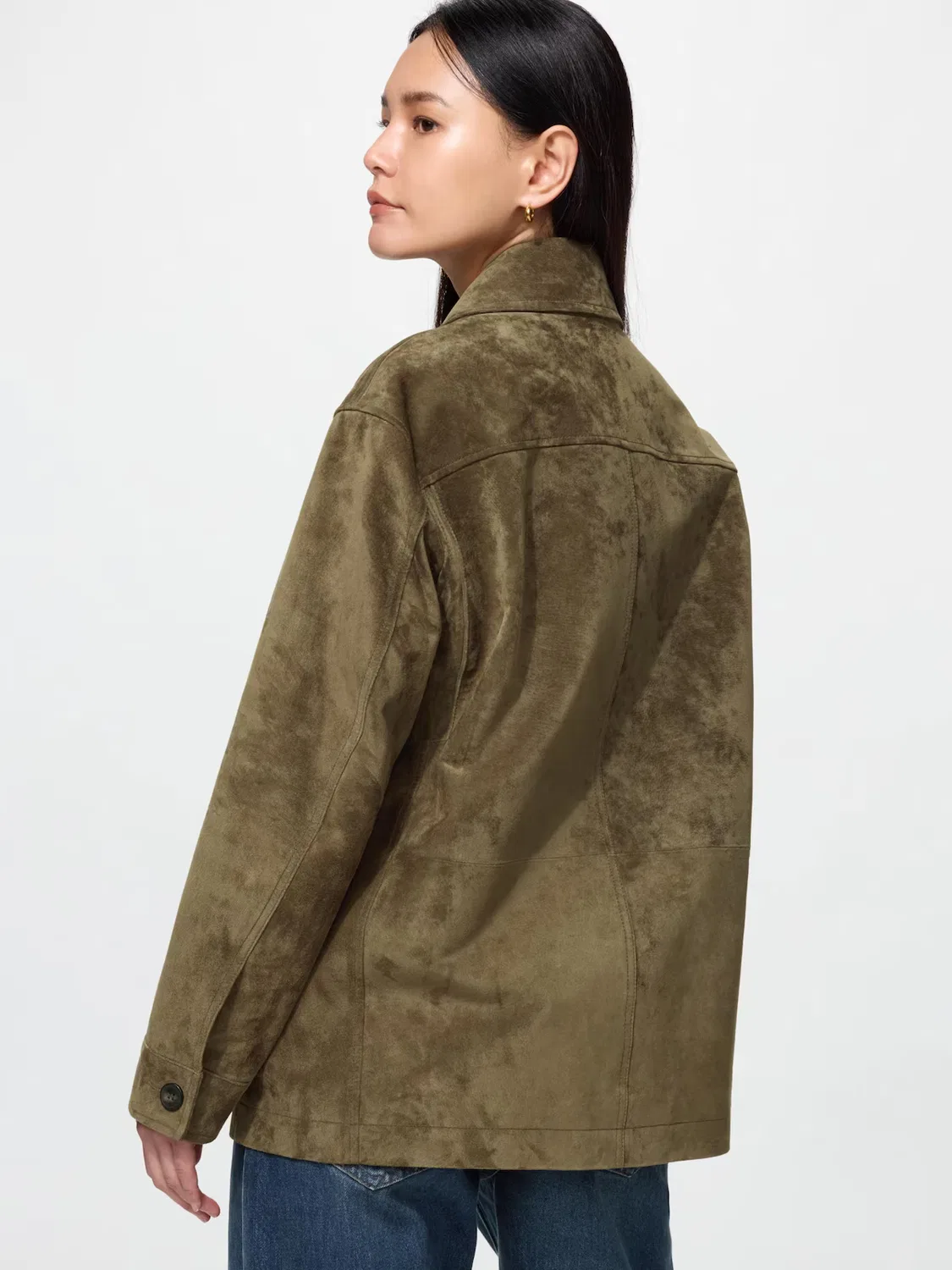Куртка Uniqlo, замшевая, коричневый — фото 3