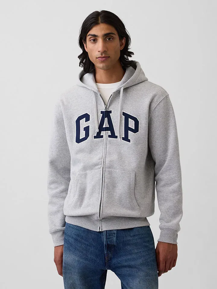Женская свободная толстовка на молнии GAP, Grey