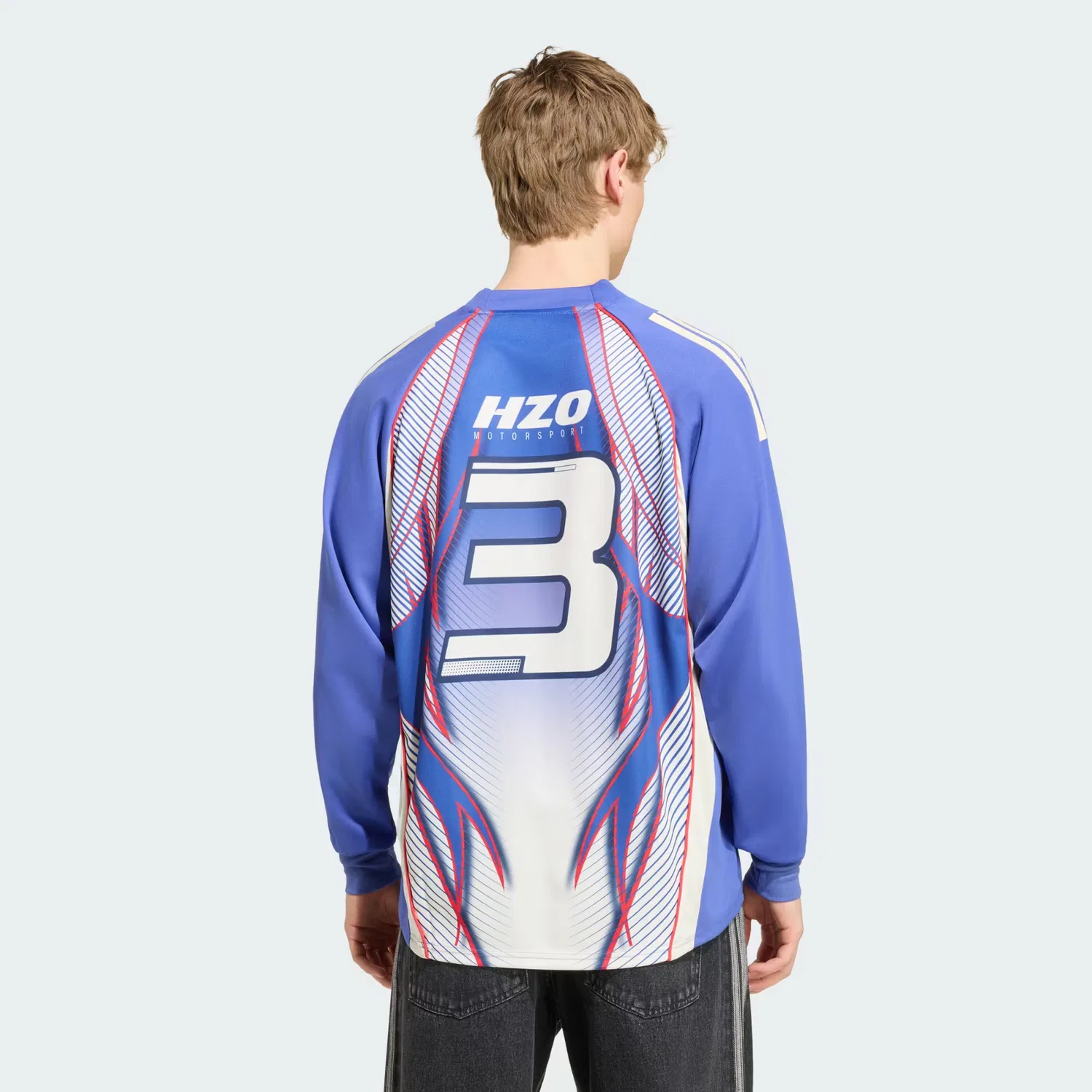 Мужская футболка с длинным рукавом Motorsport Graphic Tee Adidas Performance, Dual Indigo — фото 2