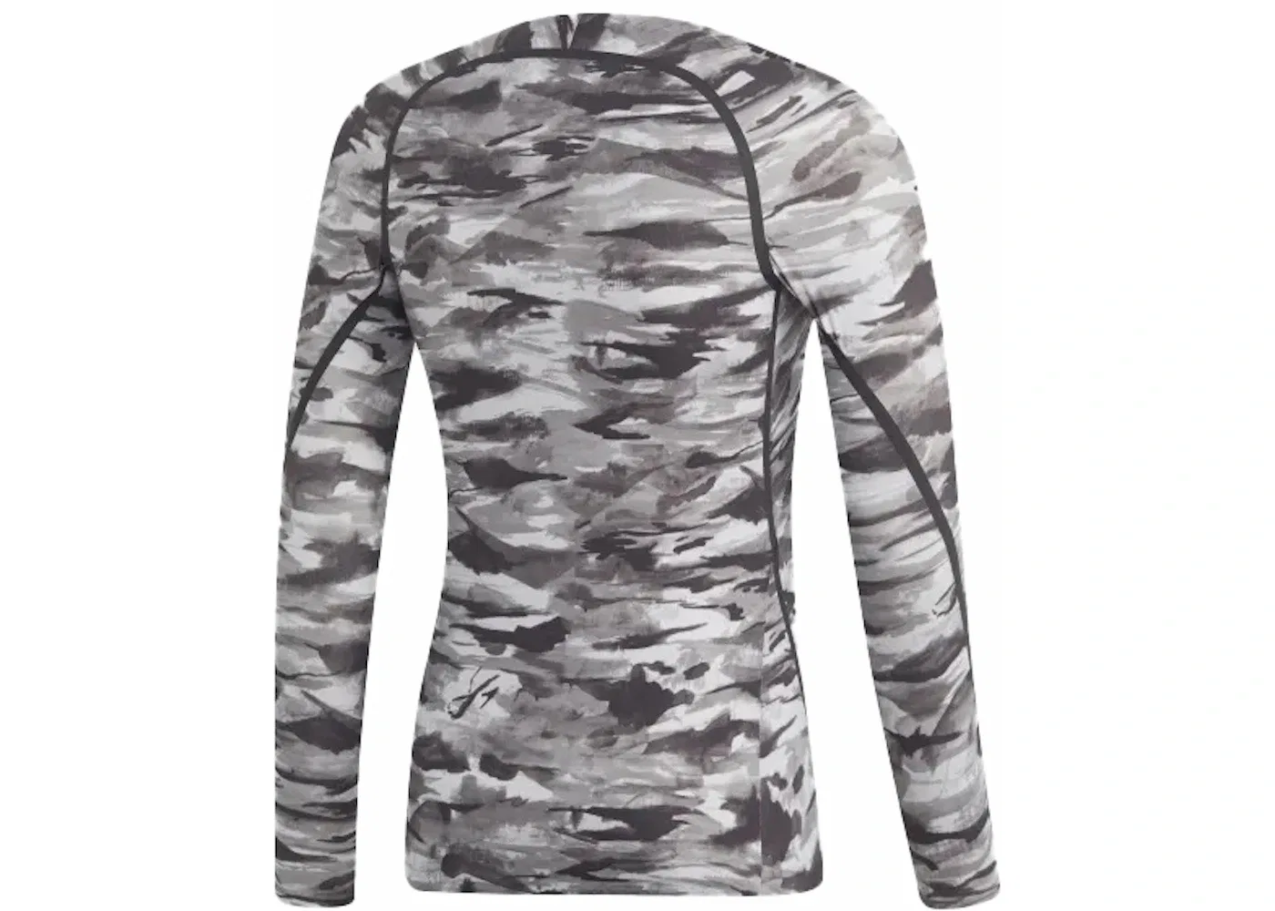 Мужская футболка с длинным рукавом Adidas x Undefeated Alphaskin 360 1/1 Long Sleeve Tee, Black/White/Grey — фото 2