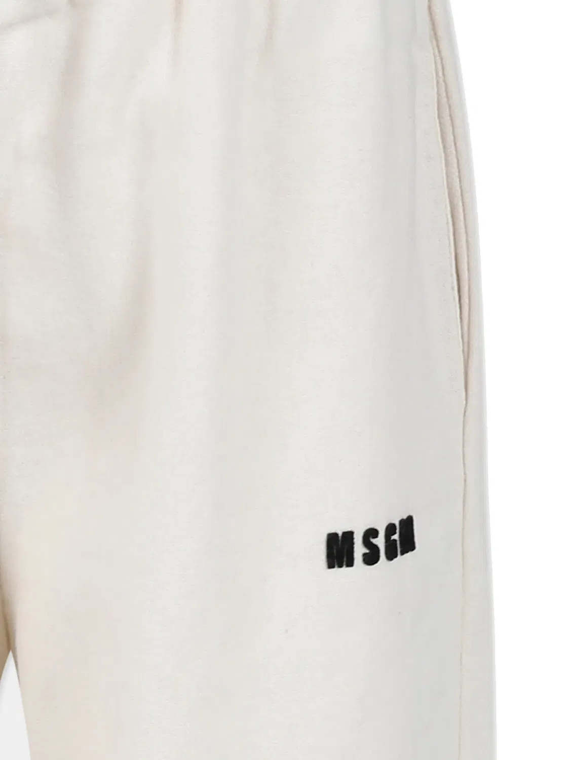 Спортивные брюки из джерси с логотипом MSGM, белый — фото 3