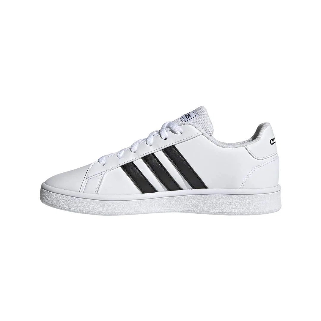 Детские кроссовки для мальчиков с закрытым носком Grand Court Adidas, White White Black Pure White