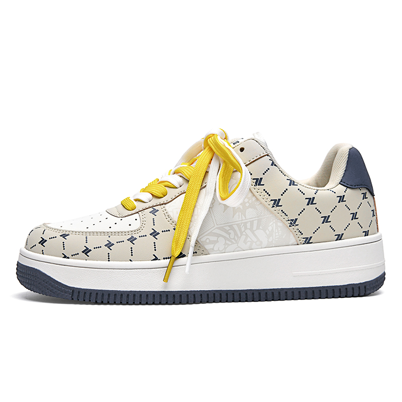 

TCELLARS Низкие скейтерские кроссовки унисекс белые бананово-зеленые с желто-белыми шнурками, цвет White Plantain Green (Yellow White Shoelace)