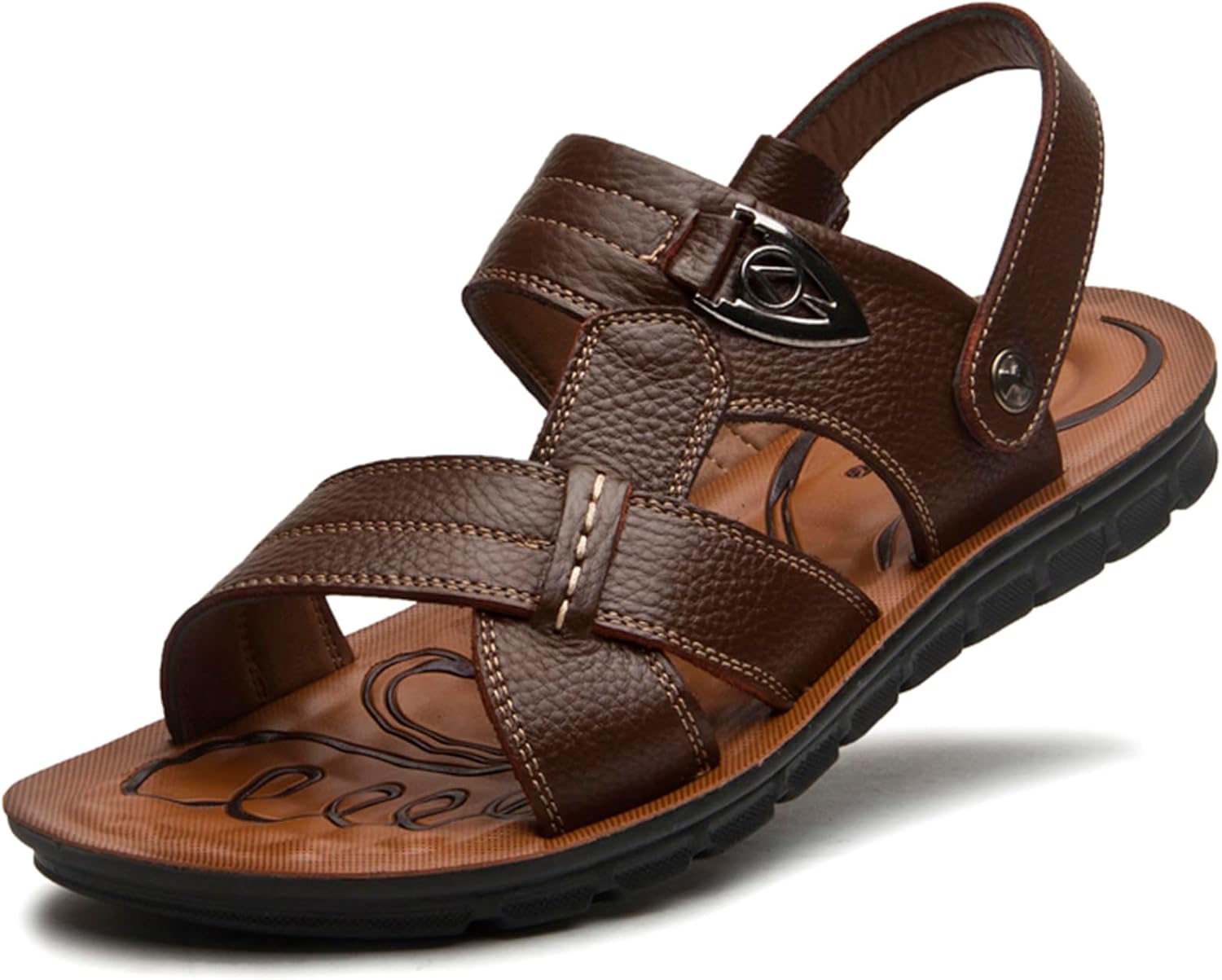 

Сандалии WUIWUIYU для мужчин и мальчиков, повседневные, с открытым носком, летние, пляжные, водонепроницаемые, для прогулок по воде, коричневый