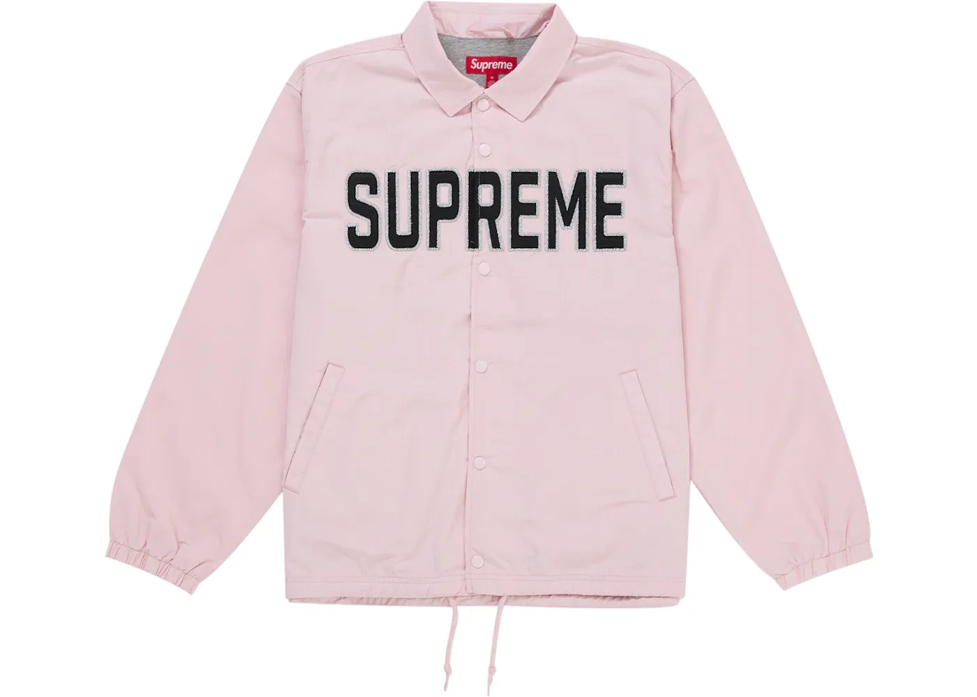 Мужская куртка-тренч с принтом Supreme Spellout Coaches Jacket, Pink