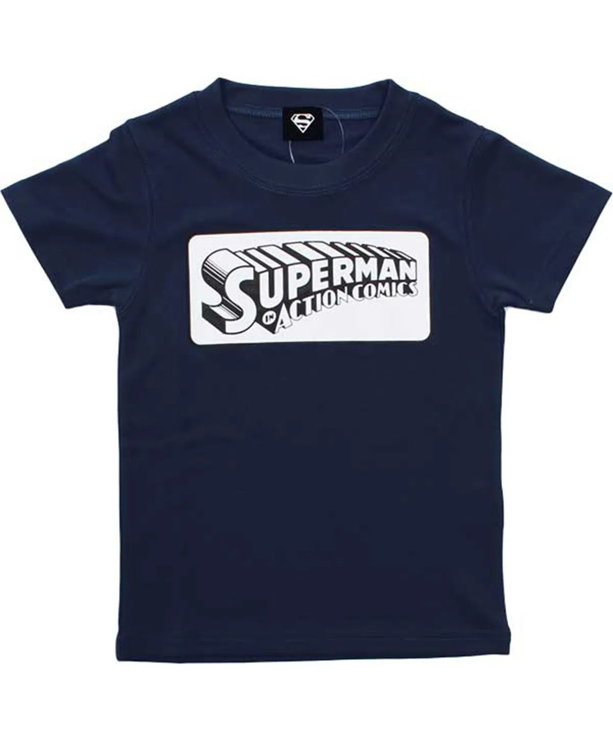 Детская футболка с принтом SUPER MAN Shisky, Navy