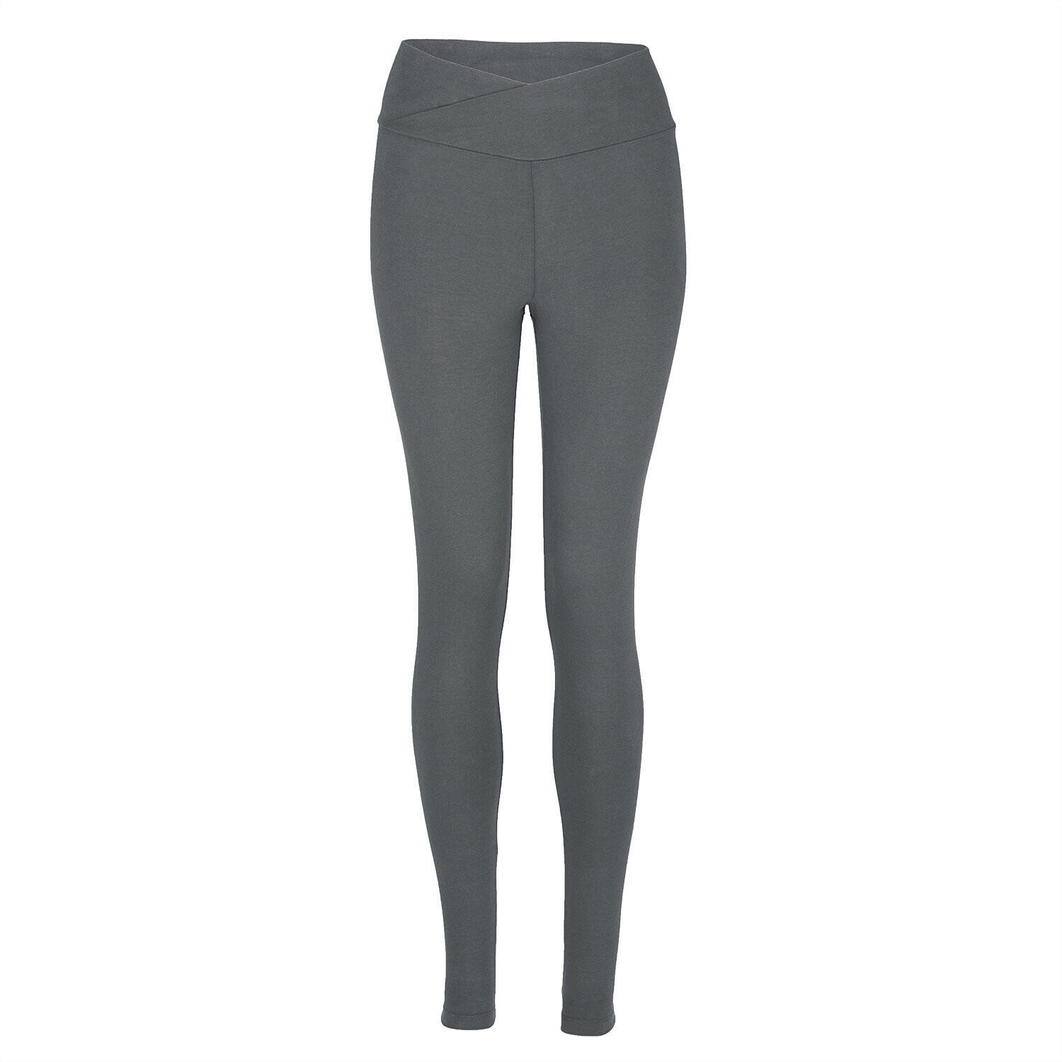 

Yamadhi Basic Yoga Leggings Crossed Waist, органический хлопок, цвет антрацит (темный оттенок), антрацитово-серый