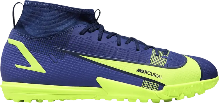 

Кроссовки Nike Mercurial Superfly 8 Academy TF GS 'Lapis Volt', синий