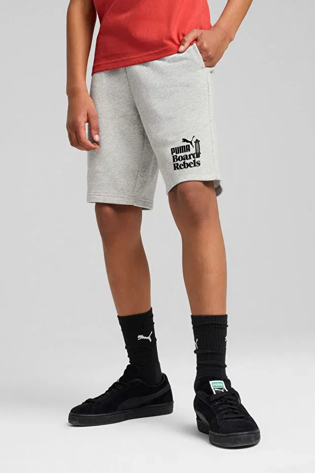 Детские шорты для мальчиков скинни Puma, Gray
