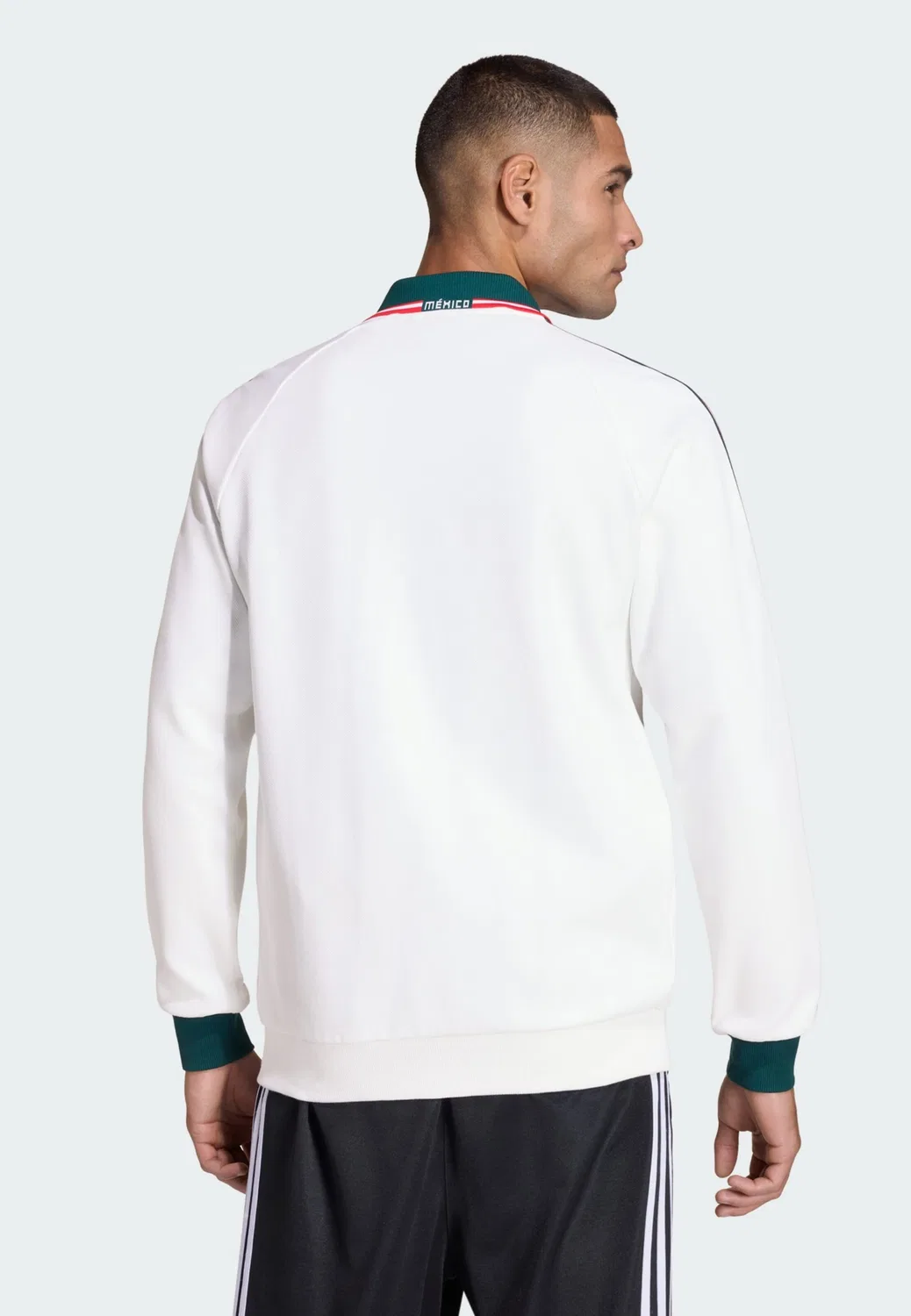 Толстовка на молнии Adidas Performance Athletic Mexico Away Anthem белого цвета — фото 3