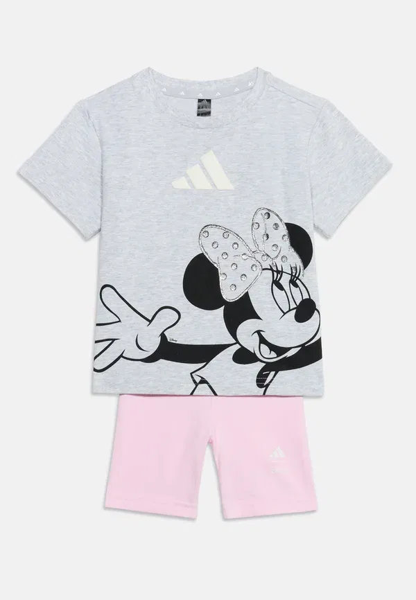 Комплект Disney Минни Маус унисекс - шорты Adidas Performance, светло-серый/кремовый