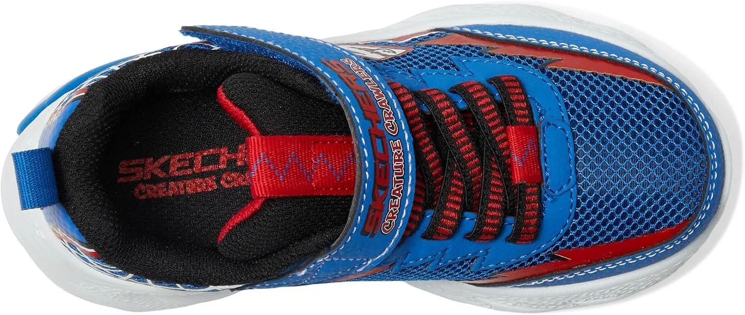 Детские кроссовки для мальчиков с принтом Creature-Crawlers Skechers, Blue/Red — фото 2