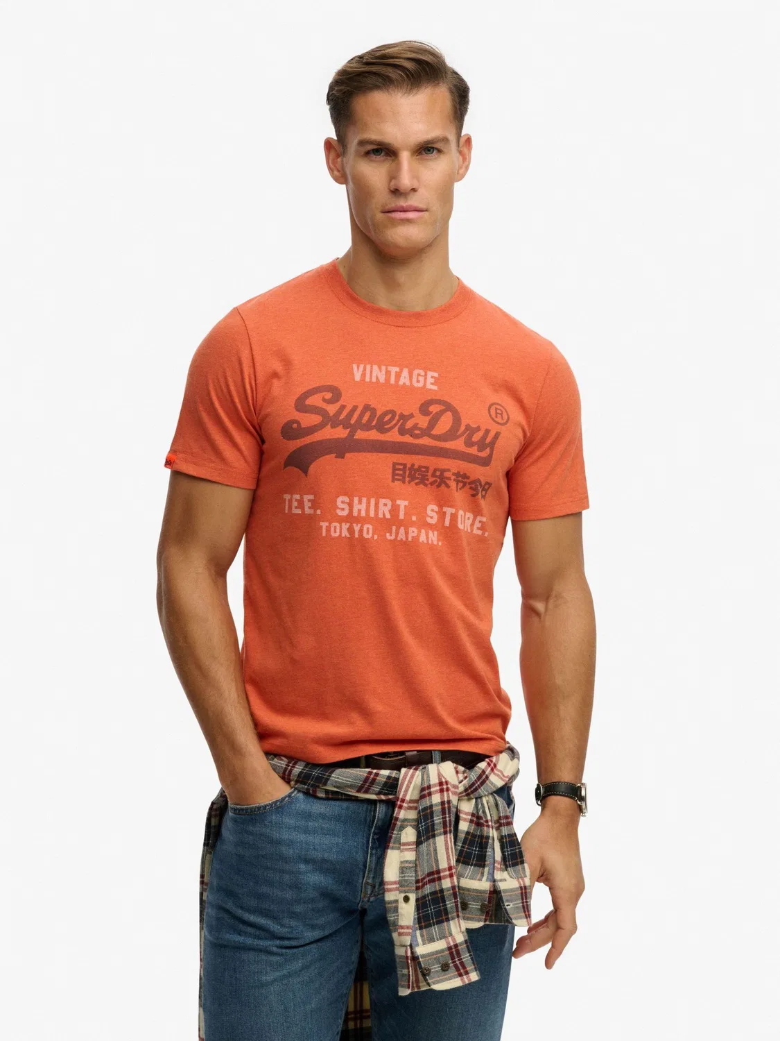 Футболка свободного кроя Superdry Vintage Logo Heritage, оранжевый