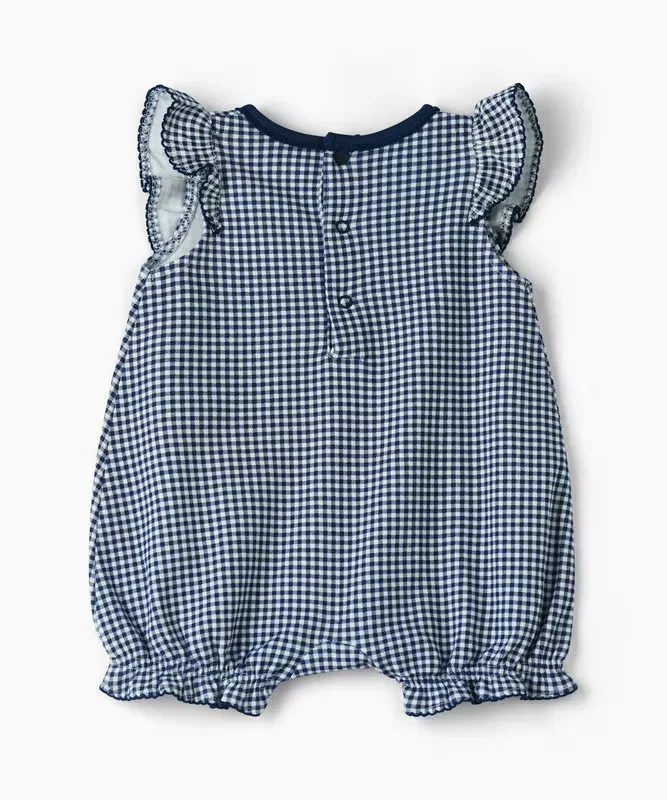 Боди-комбинезон с оборками на рукавах Tiny Hug, голубой — фото 2