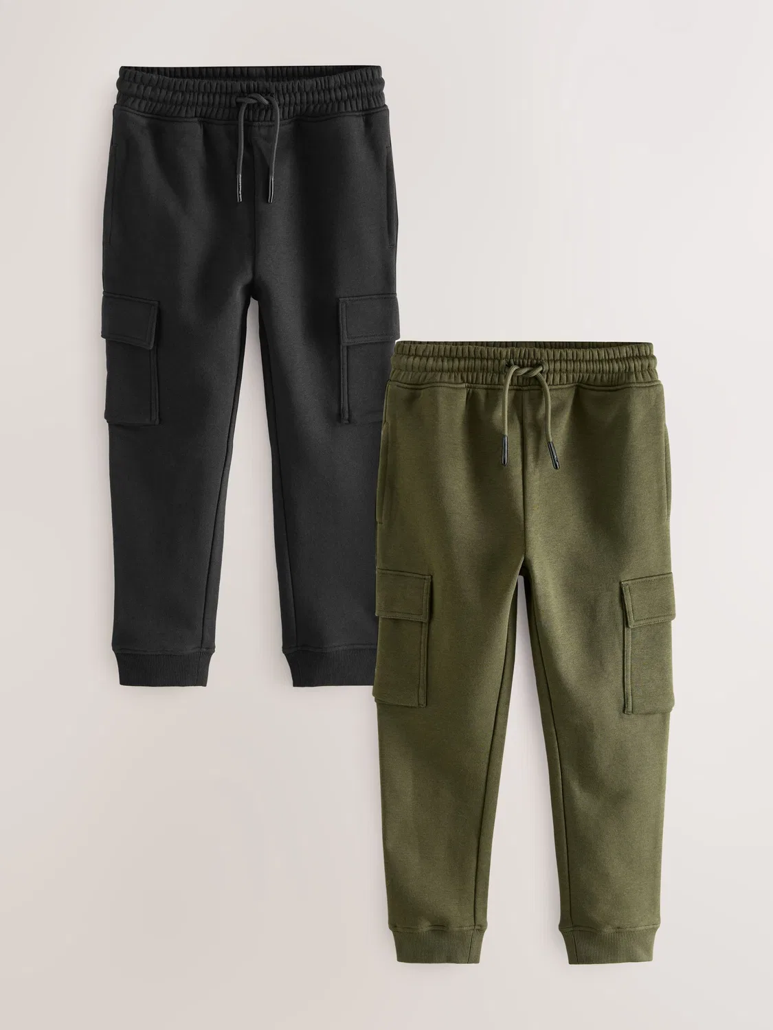 Джоггеры карго, 2 шт, Slim Fit Next, черный/зеленый