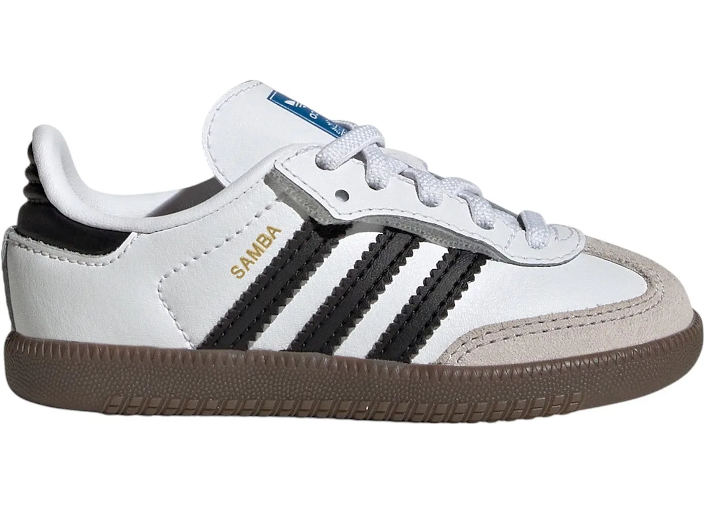 Детские кроссовки с закрытой пяткой Adidas Samba OG Comfort Closure, Cloud White Core Black Gum