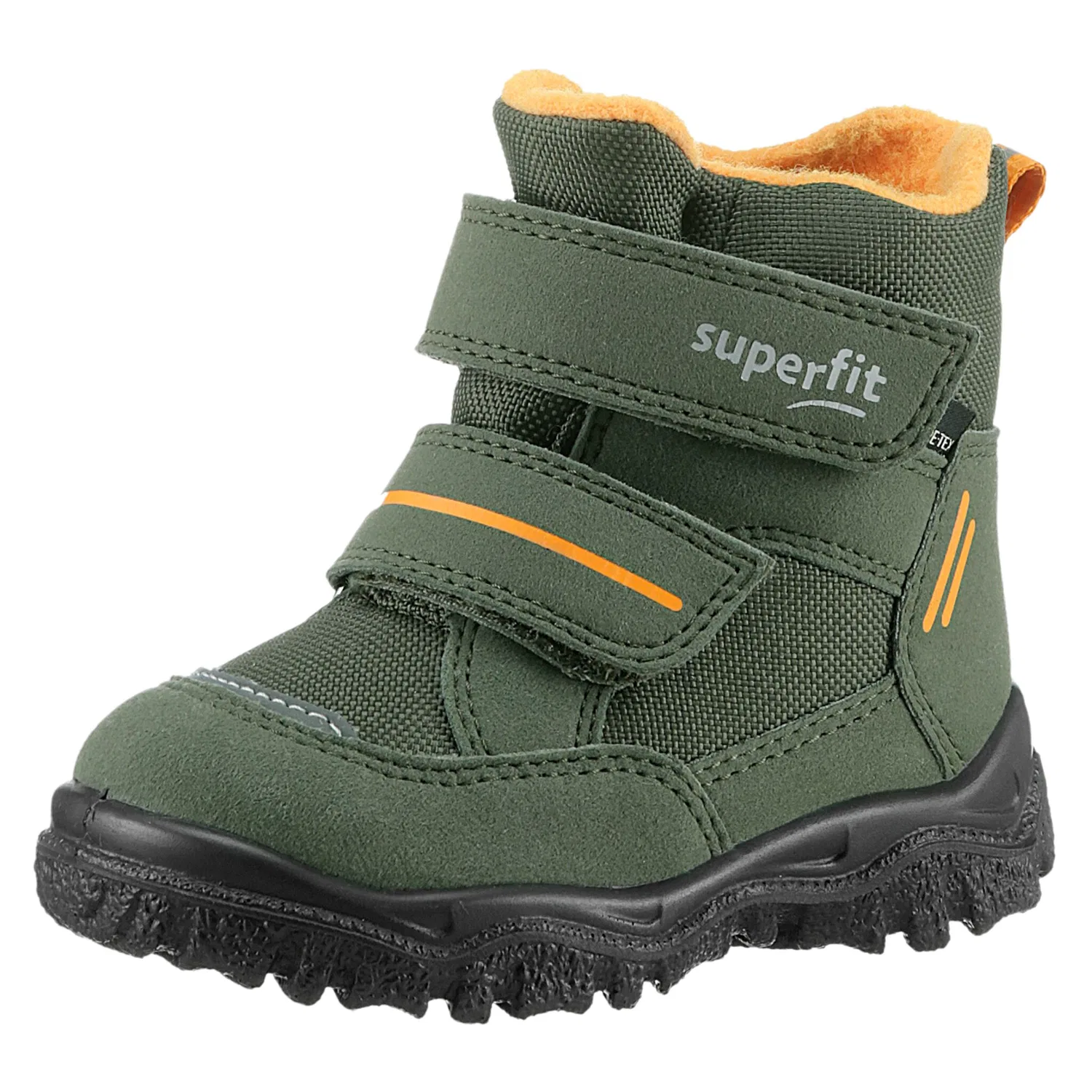 Детские зимние ботинки на липучках Superfit, Khaki-Orange