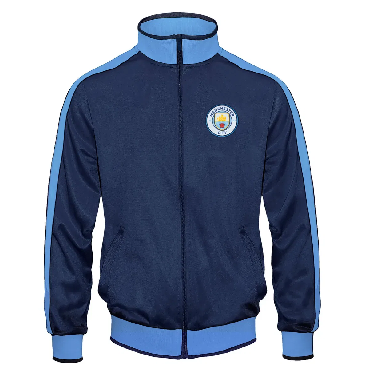 Детская ретро-куртка-олимпийка Manchester City Fc, Navy