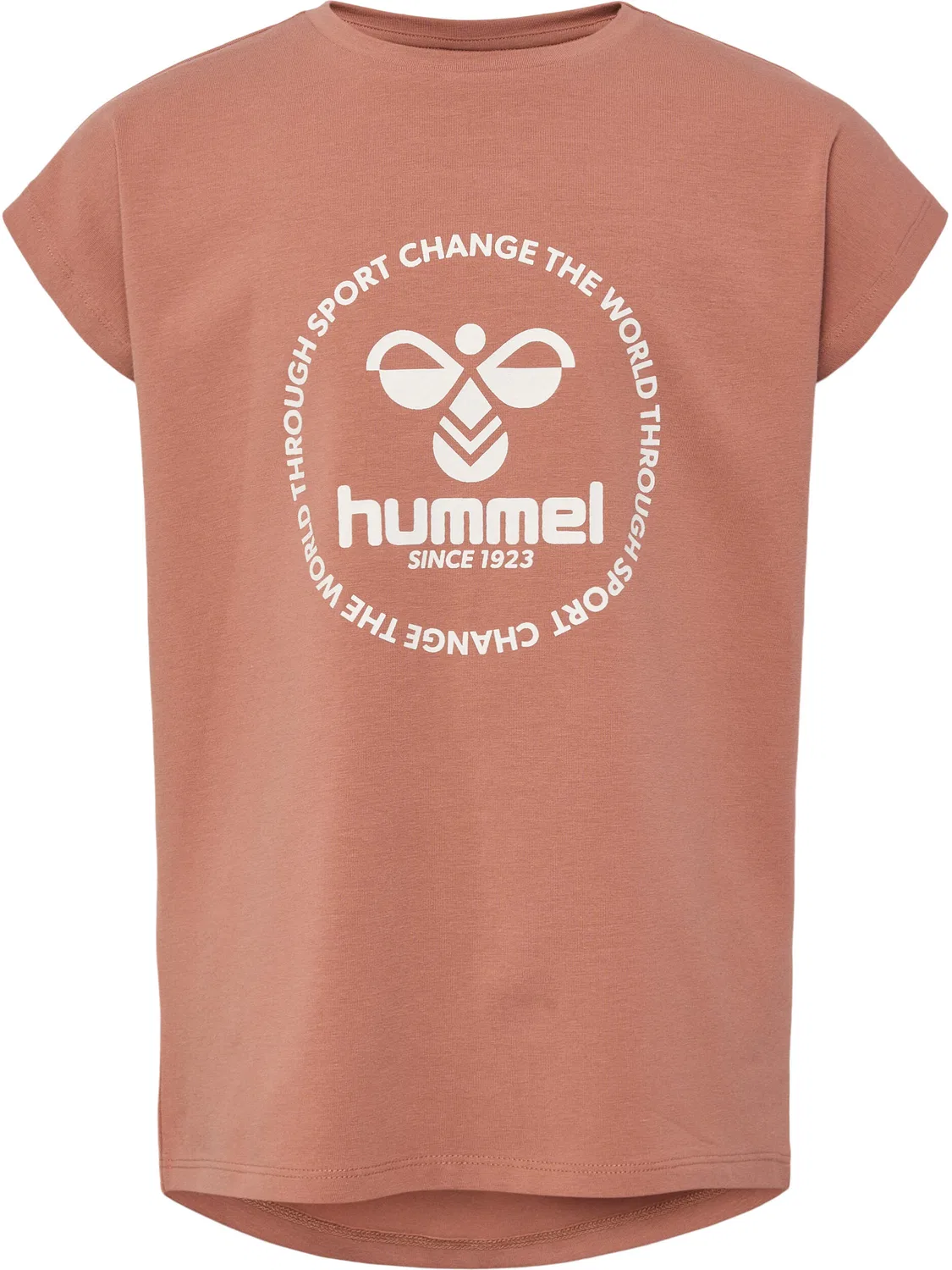 Детская футболка с принтом Hmljumpy Hummel, Kupferbraun Olivbraun Braun — фото 2