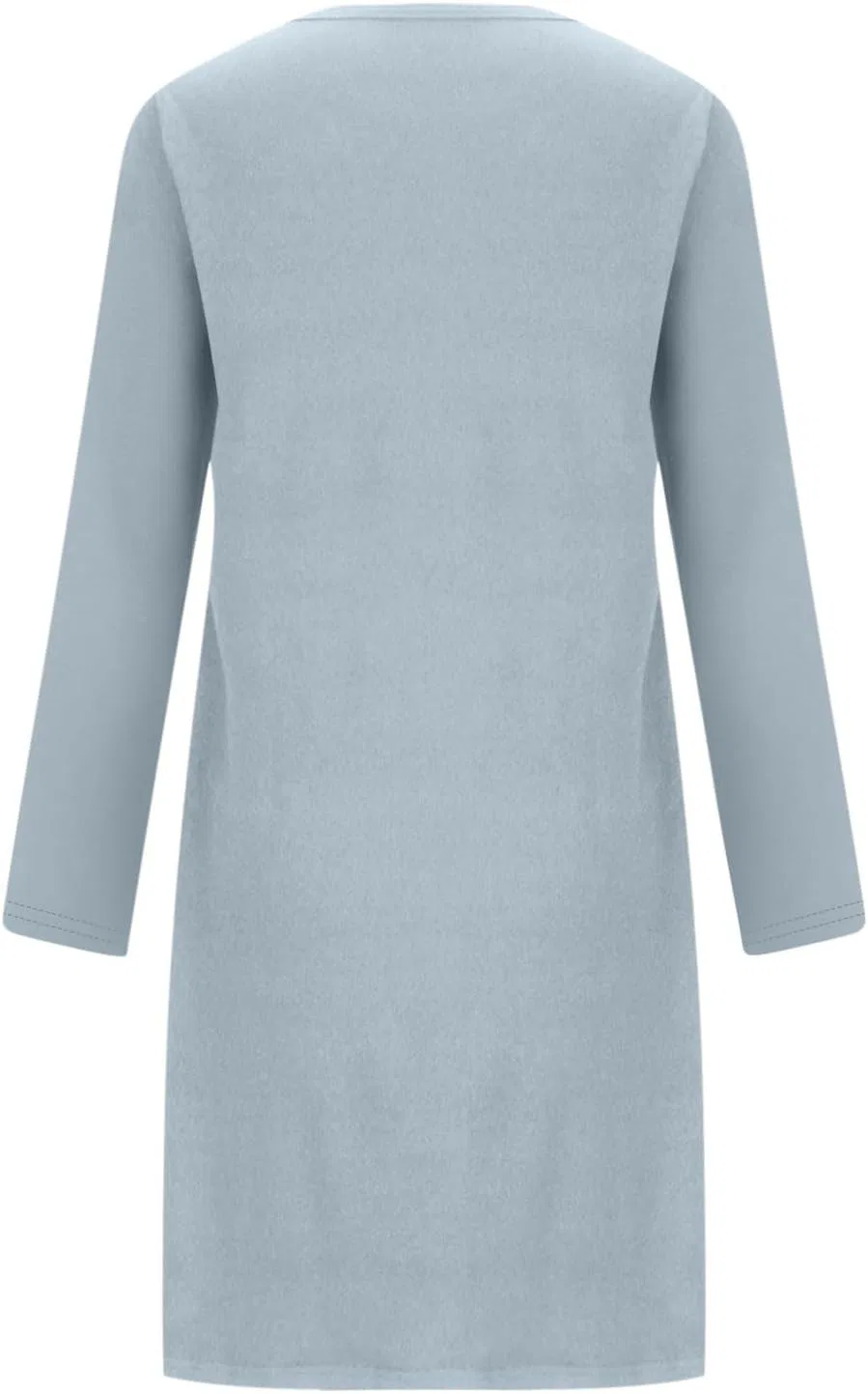 Женское повседневное платье с принтом сердца, Light Blue — фото 4