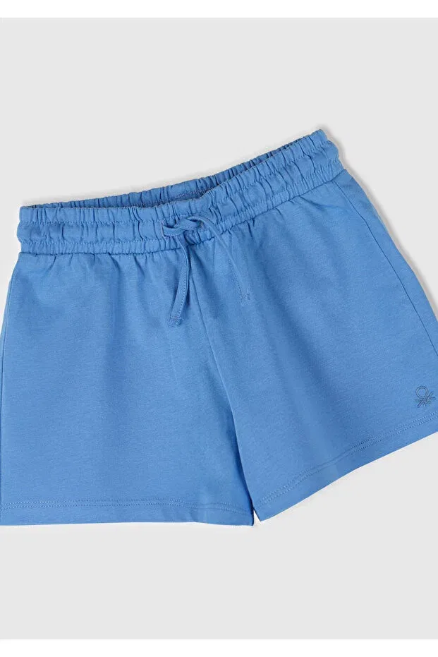Детские шорты для девочек с принтом United Colors Of Benetton, Blue — фото 2