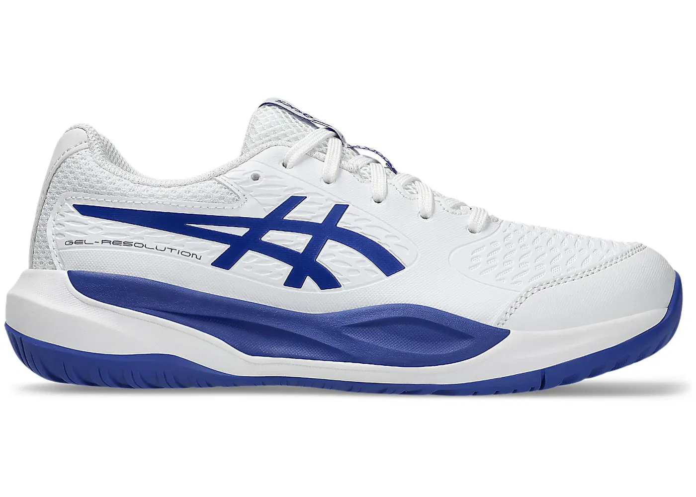 Детские кроссовки для игровых видов спорта ASICS Gel-Resolution X, White/Dark Cobalt
